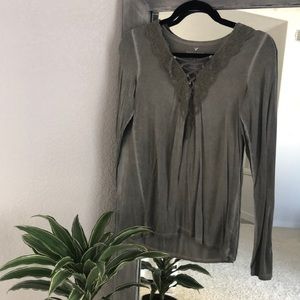 White long sleeve top